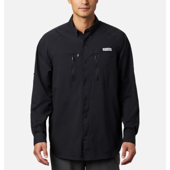 Columbia Muške Košulje - PFG Terminal Tackle Long Sleeve Woven Crne | QBIV-79026